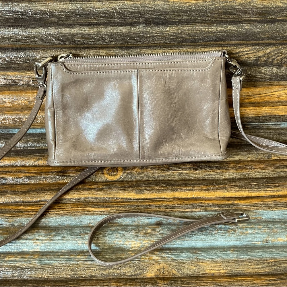 HOBO International Convertible Taupe Leather Purse
